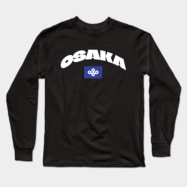 Osaka, Japan City Flag Long Sleeve T-Shirt by Issho Ni